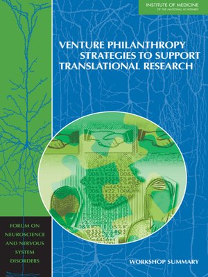 cover image of Venture Philanthropy Strategies to Support Translational Research